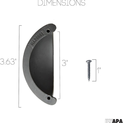 Oil Rubbed Bronze Kitchen Cabinet Pulls - 3 Inch Hole Center Bin Cup Drawer Handles - 5 Pack of Kitchen Cabinet Hardware
