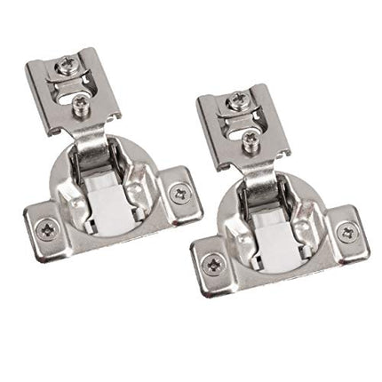 Soft Close Cabinet Hinge 50 Pack, Satin Nickel - 1/2 Inch Face Frame Concealed Kitchen Cabinet Door Hinges Hardware