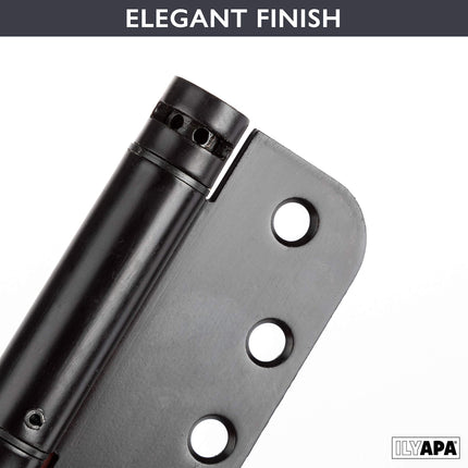 Self Closing Door Hinges, 2 Pack, Oil Rubbed Bronze - 4x4 Inch Interior Spring Hinges for Doors