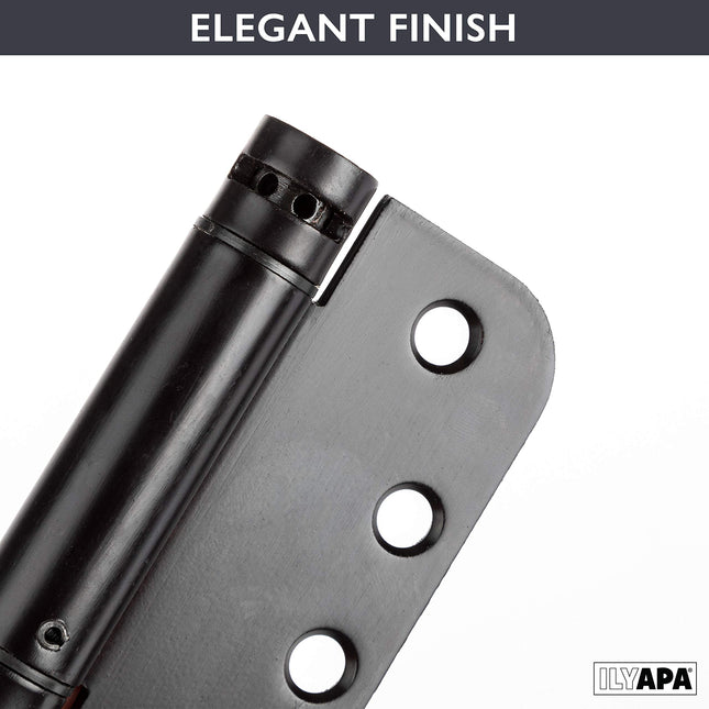 Self Closing Door Hinges, 2 Pack, Oil Rubbed Bronze - 4x4 Inch Interior Spring Hinges for Doors