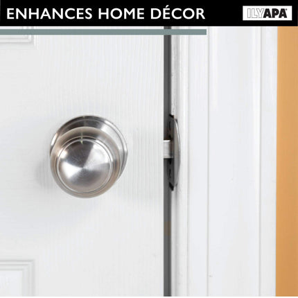 Interior Passage Door Knob - Keyless Hall and Closet Locksets - Hall and Closet - Improved Satin Nickel Finish - (10 Pack)