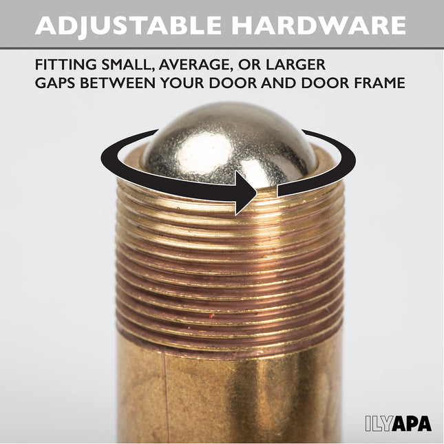 Ilyapa French Door Ball Catch - 4 Pack Black Closet Door Adjustable Screw in Ball Catch Latch