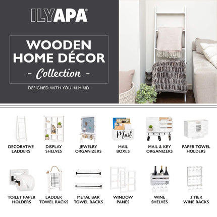 Window Frame Wall Decor 2 Pack - 18x22" Rustic White Wood