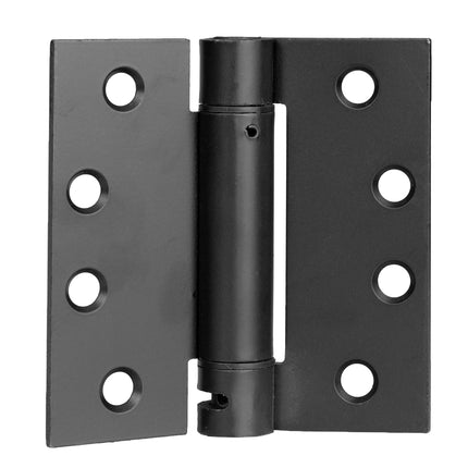2 Pack of Self Closing Door Hinges Black - 4 x 4 Inch Square Interior Hinges for Doors