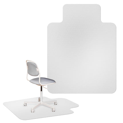 Ilyapa Heavy Duty Office Chair Mat with Lip, 30 x 48 Inches - Clear, Durable PVC Chair Mat for Hardwood Floors - Protective Floor Mat for Office, Computer Desk Chair Mat