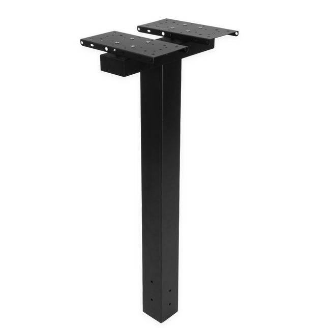 Double Mailbox Post for Outside - 43x4x4 inch Black Metal Dual Mailboxes Post for Outside with Universal Mounting Bracket Plate