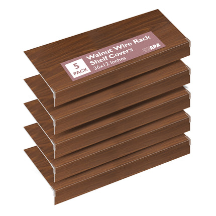 Walnut Wire Shelf Covers 5 Pack (36"x 12")