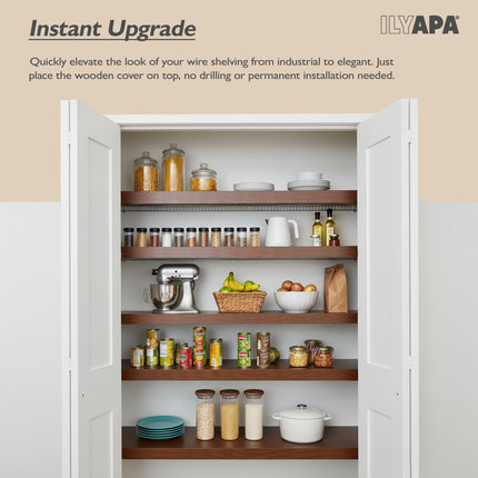 Walnut Wire Shelf Covers 5 Pack (36"x 12")