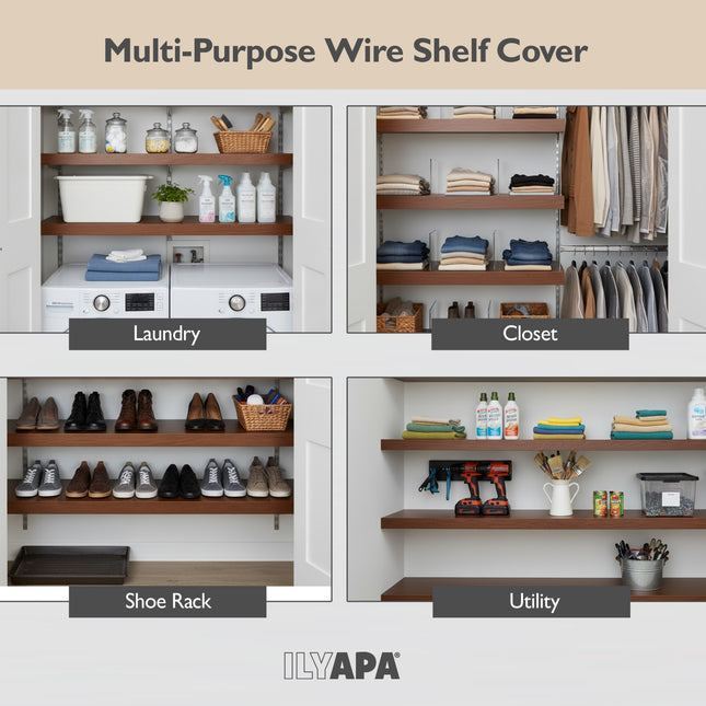 Walnut Wire Shelf Covers 5 Pack (36"x 12")