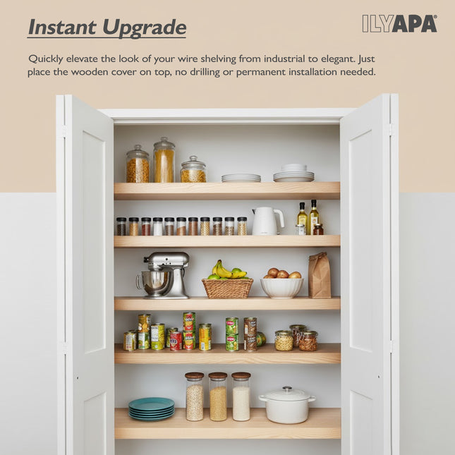 Oak Wire Shelf Covers 5 Pack (36"x 12")