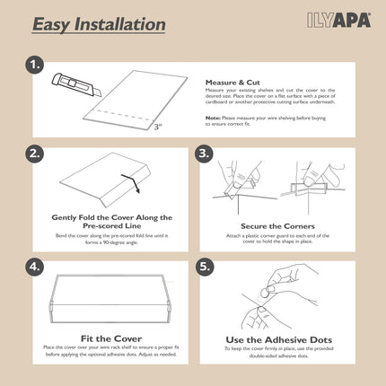 Oak Wire Shelf Covers 5 Pack (36"x 12")