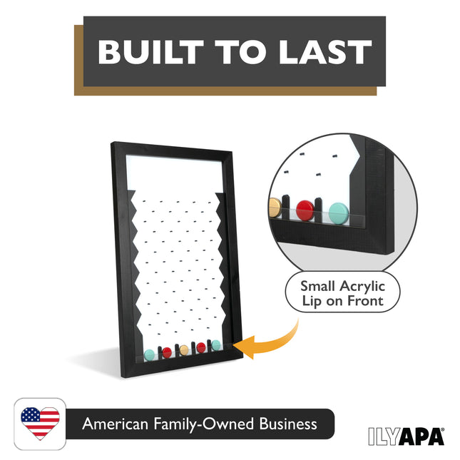 Large Prize Drop Board Game - 18x28 Inch Portable Penny Drop Game for Events and Trade Show - Wooden A-Frame Whiteboard Sign, Eraser