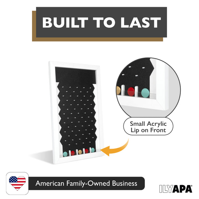 Large Prize Drop Board Game - 18x28 Inch Portable Penny Drop Game for Events and Trade Show - Wooden A-Frame Chalkboard Sign, Eraser