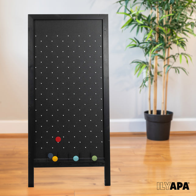 Extra Large Prize Drop Board Game - 28x57 Inch for Events, Trade Show & Carnival, Double Sided Wooden A-Frame Chalkboard Sign, Eraser