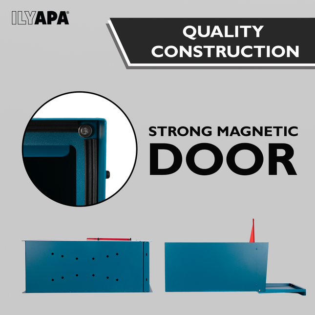 Blue Powder Coating Modern Mailbox