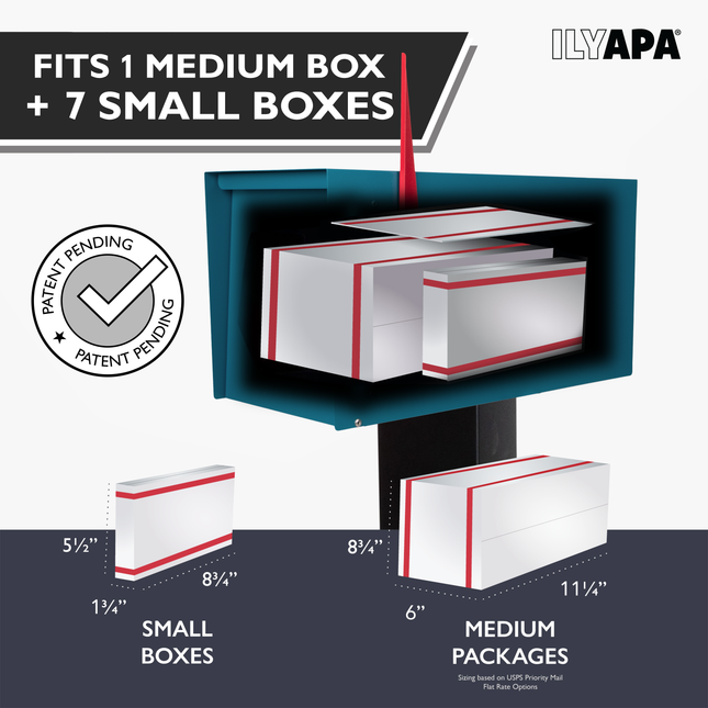 Blue Powder Coating Modern Mailbox