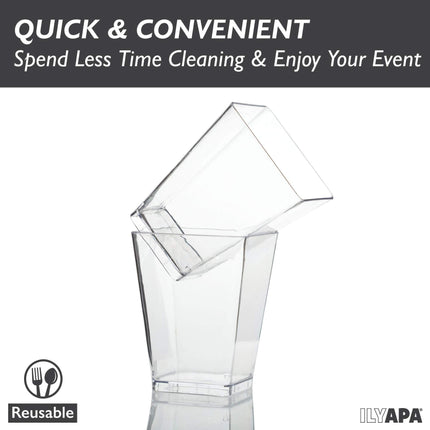 40 Pack of 5 oz Small Plastic Dessert Cups with Spoons