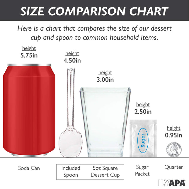 40 Pack of 5 oz Small Plastic Dessert Cups with Spoons