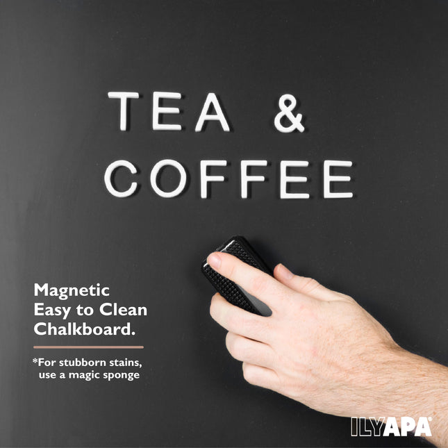 Metal Double Sided Swinging Chalkboard Sign - 22x37 inch Magnetic Sidewalk Sign - A Frame Chalkboard Alternative Menu Board for Restaurant