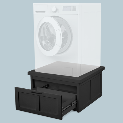 Washer and Dryer Stand - 28x28x16 in. Universal Laundry Pedestal, with Drawer - Washing Machine Base Compatible with Samsung, LG, GE, Maytag