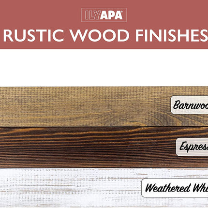 Ilyapa Window Frame Wall Decor 2 Pack - 18x22" Rustic White Wood