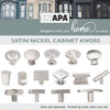 Satin Nickel Kitchen Cabinet Knobs, 10 Pack - T-Knob Drawer Pull Handle Hardware