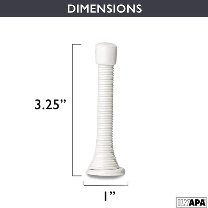15 Pack Spring Door Stops, White - 3 ¬¨¬∫ Inch Heavy Duty Door Stop - Traditional Spring Door Stop with Rubber Bumper