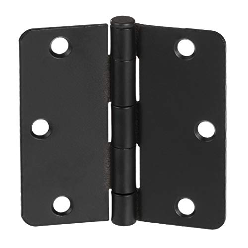 18 Pack of Door Hinges Black - 3 ¬¨Œ© x 3 ¬¨Œ© Inch Interior Hinges for Doors with 1/4" Radius Corners