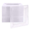 50 Plastic Square Plates - 6.5 Inch Clear Disposable Plates