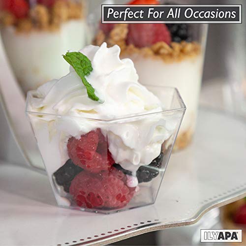 Modern Clear Pentagon Disposable Plastic Mini Sample Dessert Cups