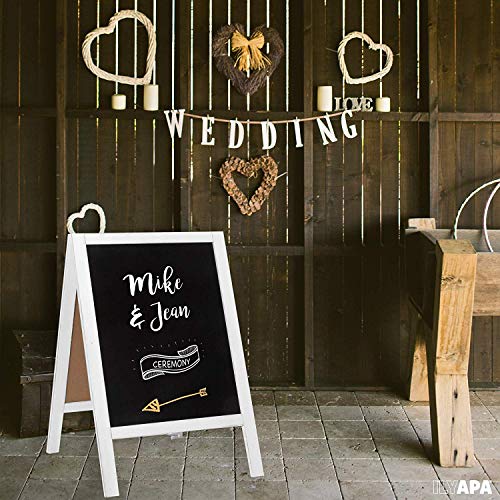 Rustic Wood Framed Dry Erase Whiteboard Easel Whiteboard Sign / Sandwich  Board / Sidewalk Sign / Sandwich Board Sign / White Board 