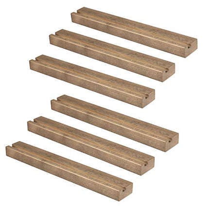 Ilyapa Vinyl Records Holder Shelf, 6 Pack - Barnwood Wood Wall Mount Record Display