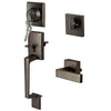 Modern Style Exterior Handle Set - Low Profile Contemporary Design - Oil Rubbed BronzeFinish