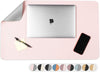 Office Desk Mat, Double Sided Pink & Gray - 28 x 17 Inch Leather Style Computer Pad for Desk