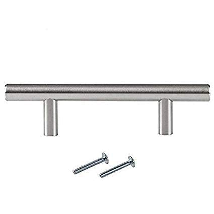 Satin Nickel Kitchen Cabinet Handles - 3.75 Inch Hole Center Bar Pulls - 25 Pack of Kitchen Cabinet Hardware