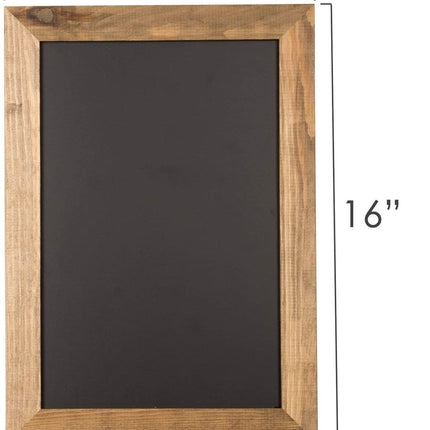 Rustic Wooden Magnetic Kitchen Chalkboard Sign - 12x16 Inch Brown Framed Hanging Chalk Board for Farmhouse Decor, Wedding, Restaurant & Home