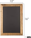 Rustic Wooden Magnetic Kitchen Chalkboard Sign - 12x16 Inch Brown Framed Hanging Chalk Board for Farmhouse Decor, Wedding, Restaurant & Home