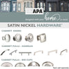 Satin Nickle Cabinet Handles - 3 Inch Hole Center Modern Drawer Pulls - 10 Pack of Kitchen Cabinet Hardware