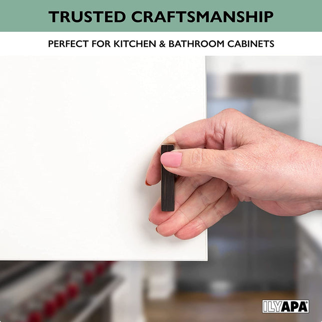 Oil Rubbed Bronze Kitchen Cabinet Knobs,25 Pack-Modern Square T-Knob Pull Handle