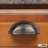 Oil Rubbed Bronze Kitchen Cabinet Pulls - New 3 Inch Hole Center Bin Cup Drawer Handles - 10 Pack of Kitchen Cabinet Hardware