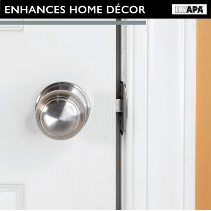 Interior Passage Door Knob - Keyless Hall and Closet Locksets - Hall and Closet - Improved Satin Nickel Finish - (10 Pack)