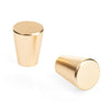 Ilyapa Brushed Gold Kitchen Cabinet Knobs - Circular Cone Drawer Handles - 10 Pack of Kitchen Cabinet Hardware