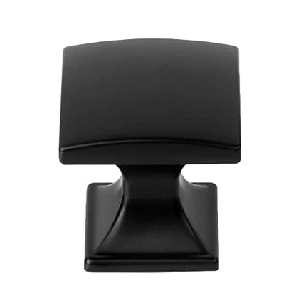 Ilyapa Rounded Square Cabinet Knob, Black 25 Pack 1 inch Kitchen Cabinet Knob Drawer Pull Handle Hardware