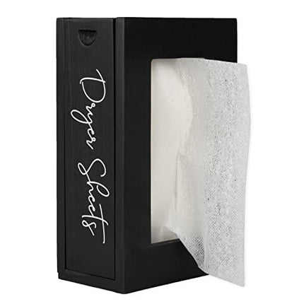 Ilyapa Dryer Sheet Dispenser-Black Magnetic Dryer Sheet Storage for Laundry