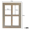Ilyapa Window Frame Wall Decor 2 Pack - 11x15" Rustic Gray Wood