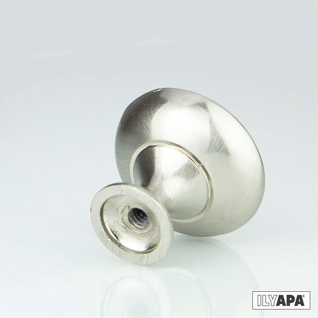 Satin Nickel Kitchen Cabinet Knobs - Round Drawer Handles - 25 Pack of Kitchen Cabinet Hardware