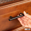 Black Kitchen Cabinet Handles - 3 Inch Hole Center Bar Pulls - 10 Pack of Kitchen Cabinet Hardware