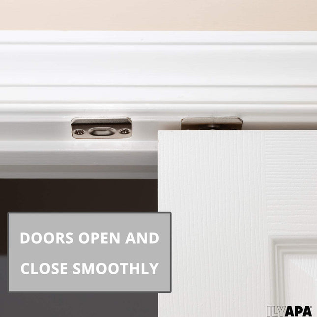 Ball Catch Door Hardware for Closet, Satin Nickel 2 Pack