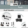 Ilyapa Half Dome Heavy Duty Floor Mounted Door Stop-Rubber Bumper - Black 2 Pack