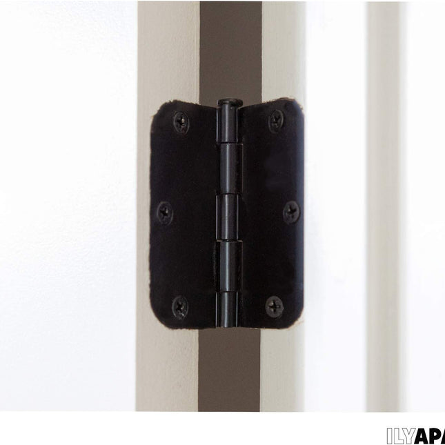 18 Pack of Door Hinges Oil Rubbed Bronze - 3.5 x 3.5 Inch Interior Hinges for Doors with 5/8 Inch Radius Corners